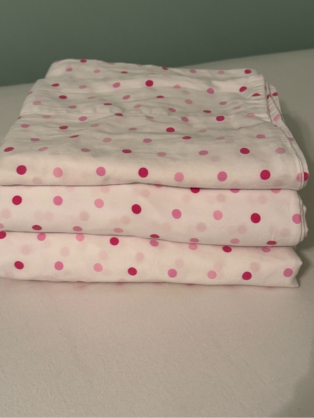 Pink Polka Dot Sheet Set Size Twin - Picture 4 of 6